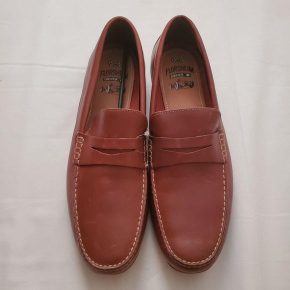 Florsheim Kids Boys Oval Penny Driver Shoes, Cognac Smooth main image 4